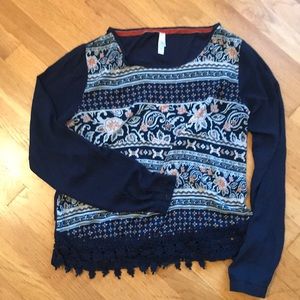 Navy Blouse size small. FREE with purchase.